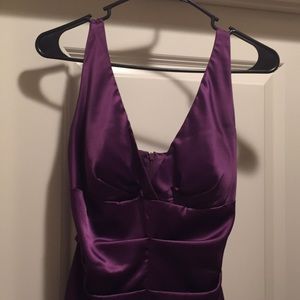 Purple silk dress